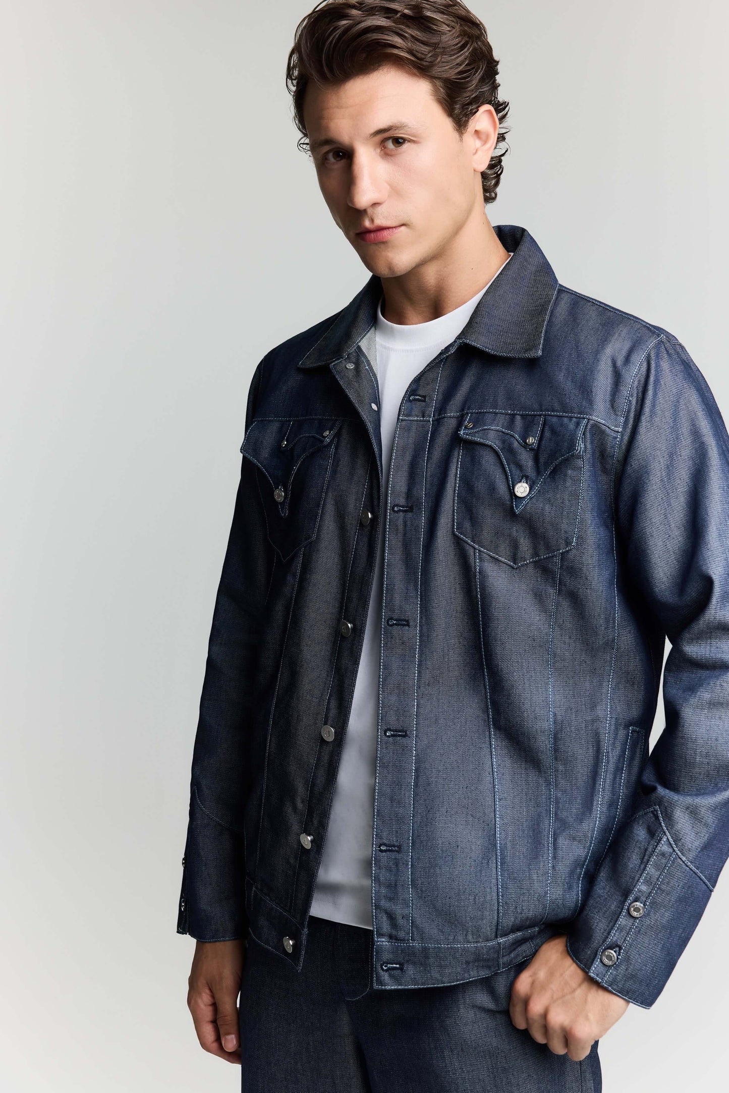 JENDUE Timeless Denim Jacket - Classic & Durable Outerwear