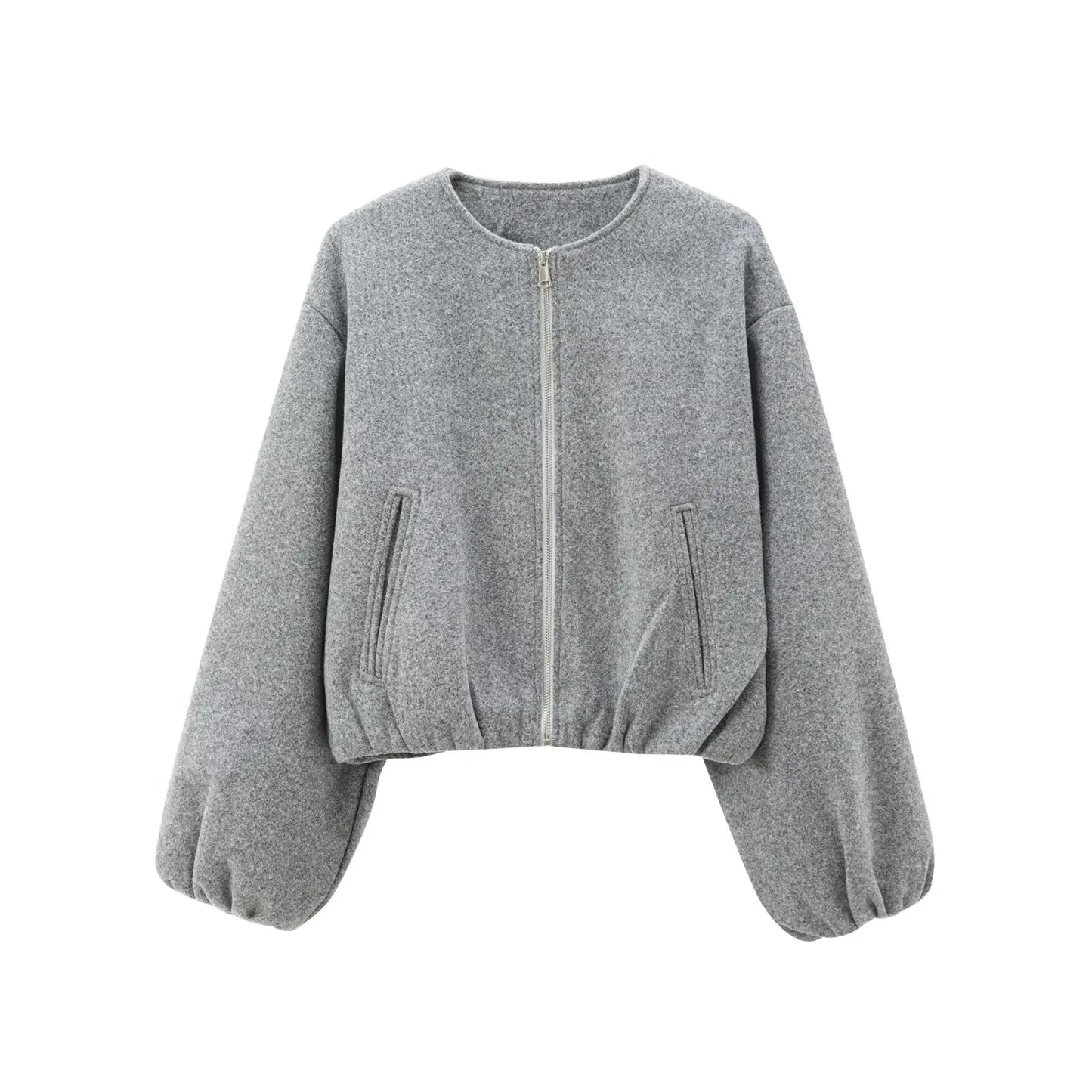 Women's Black Bomber Jacket With Cropped Varsity Winter Fashion Style Design