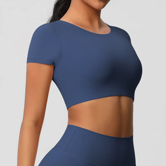 Women's Padded Running Sports Shirt For Yoga Fitness And Gym Training