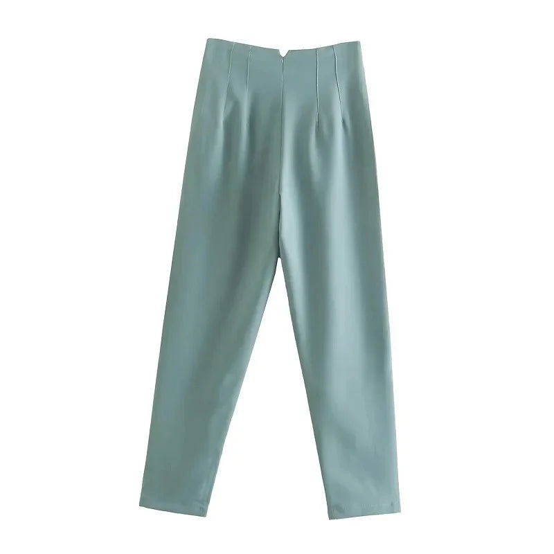 Women's High Waist Formal Pants With Elegant Office Fashion Style Design