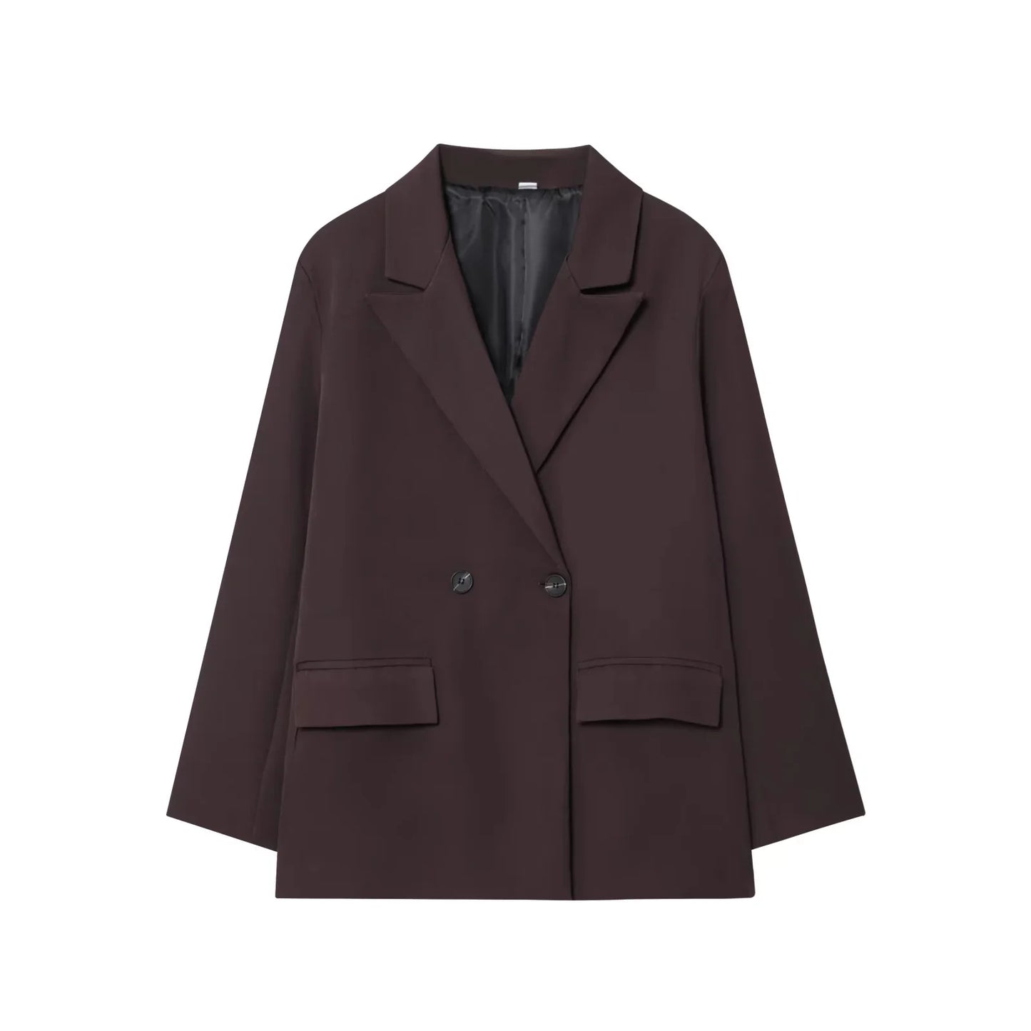 Women's Double Breasted Blazer With Elegant Minimalist Office Fashion Style Design
