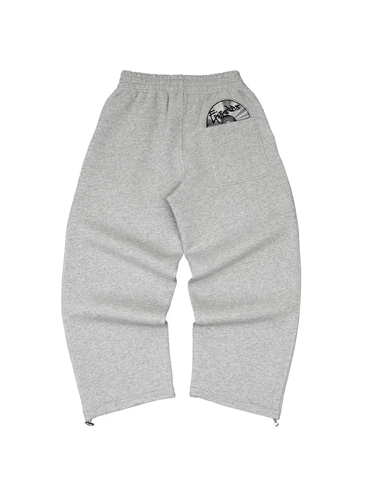 Retro Streetwear Hoodie Sweatpants Set For Men