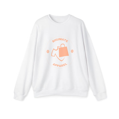 Shumate Apparel Logo Sweatshirt — Minimal Peach Graphic Crewneck