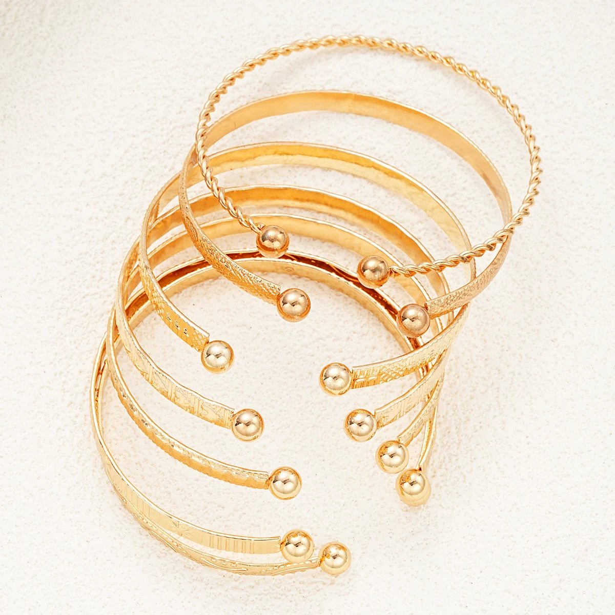 Women’s Punk Gold Bracelet Set (7pcs)