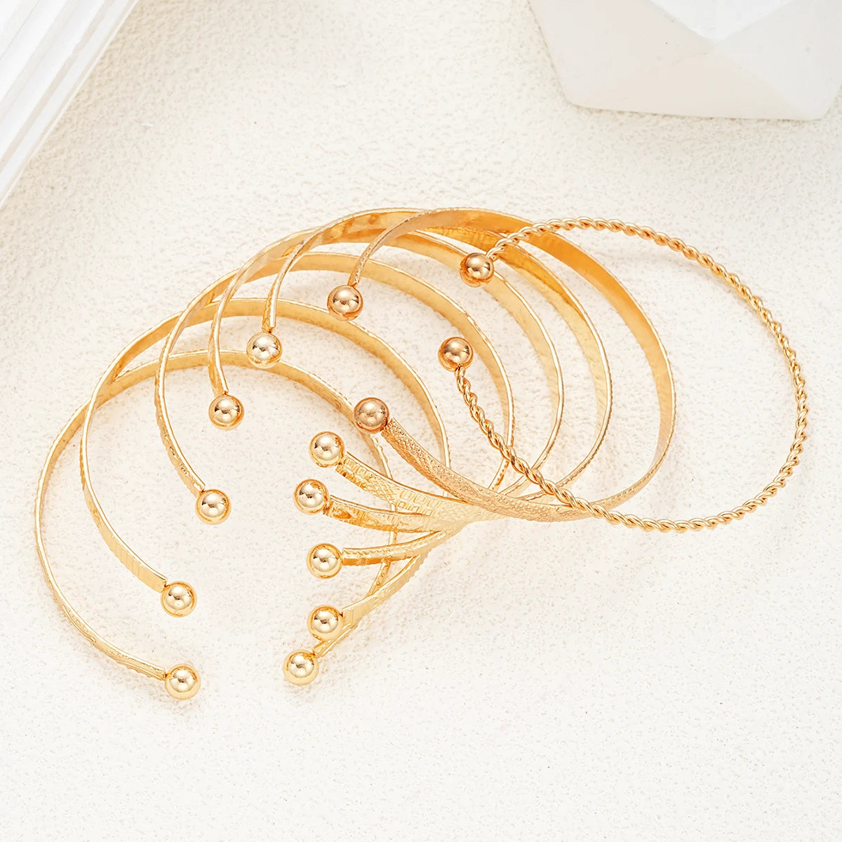 Women’s Punk Gold Bracelet Set (7pcs)