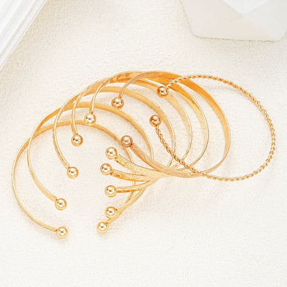 Women’s Punk Gold Bracelet Set (7pcs)