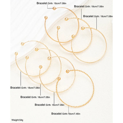 Women’s Punk Gold Bracelet Set (7pcs)
