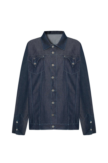 JENDUE Timeless Denim Jacket - Classic & Durable Outerwear