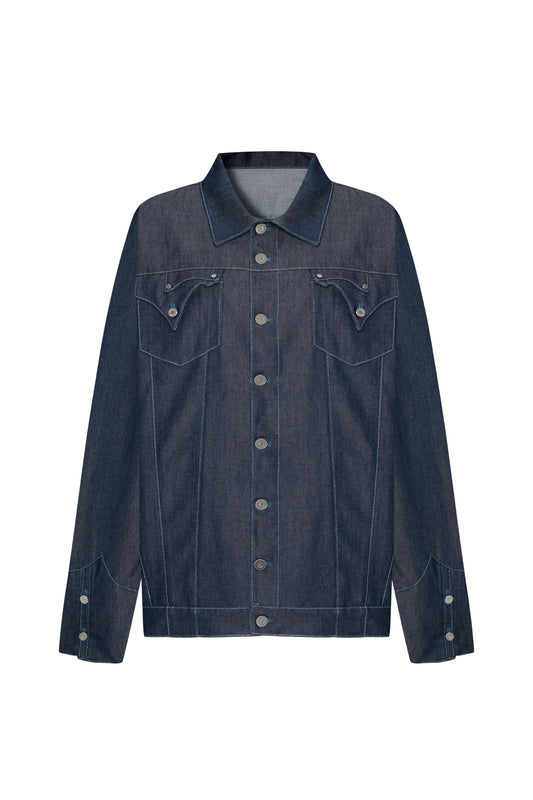 JENDUE Timeless Denim Jacket - Classic & Durable Outerwear