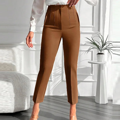 Women's High Waist Formal Pants With Elegant Office Fashion Style Design