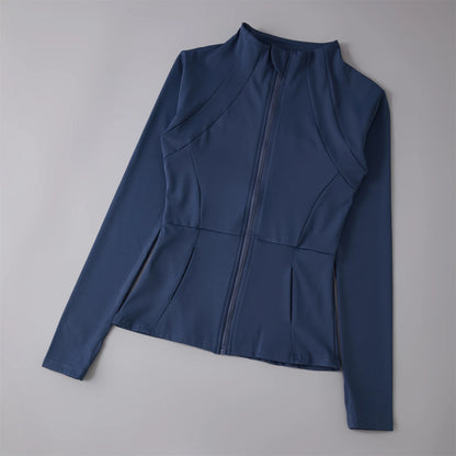 Women Yoga Windbreaker Sports Jacket With Long Sleeve Workout Comfort Design