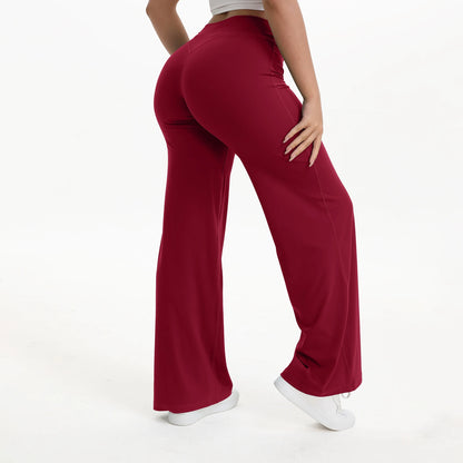 SoftMotion Straight Leg Yoga Pants With Mid Waist Comfortable Sportswear Design