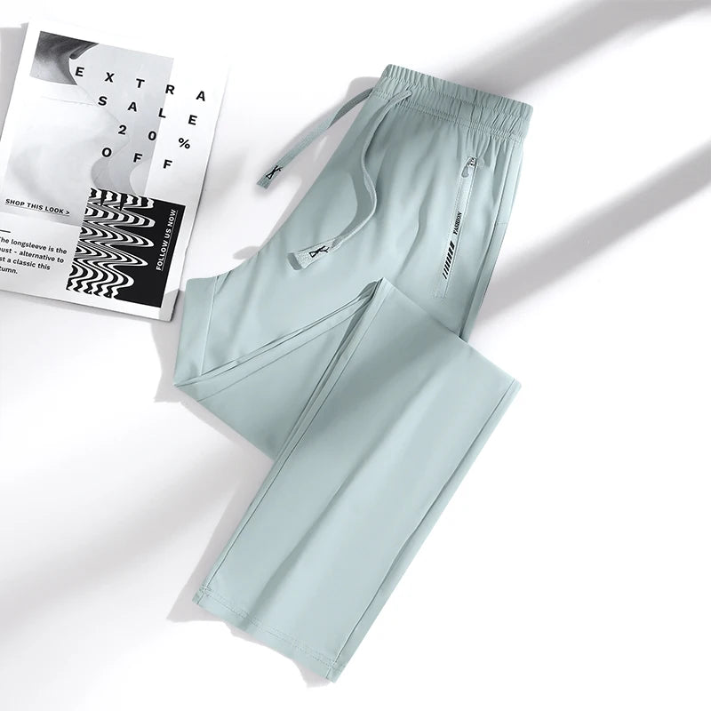 Quick Dry Breathable Ice Silk Pants For Casual Sports And Comfort