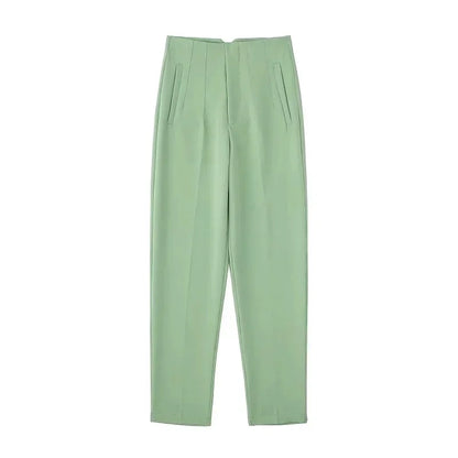 Women's High Waist Formal Pants With Elegant Office Fashion Style Design