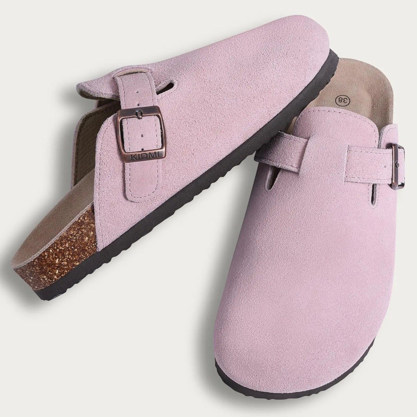 Women Cork Suede Clogs With Arch Support And Antislip Outdoor Comfort