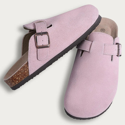 Women Cork Suede Clogs With Arch Support And Antislip Outdoor Comfort