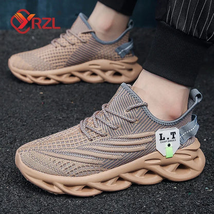 Breathable Mesh Running Sneakers With Shock Absorption For Outdoor Sports Activities