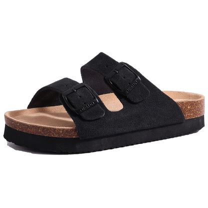 Women Cork Suede Clogs With Arch Support And Antislip Outdoor Comfort