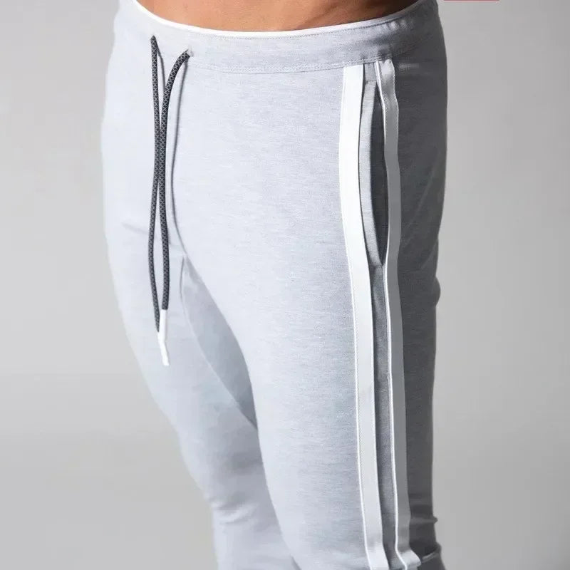 Mens Striped Jogger Sweatpants For Fitness Running