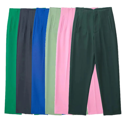 Women's High Waist Office Pants With Formal Pencil Trouser Fashion Style