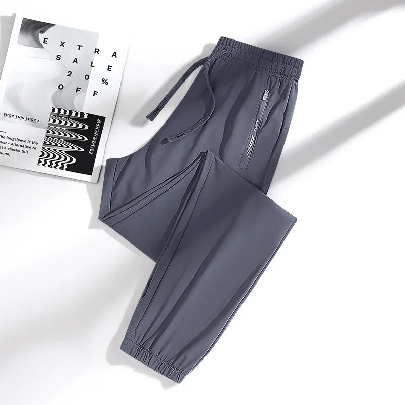 Quick Dry Breathable Ice Silk Pants For Casual Sports And Comfort