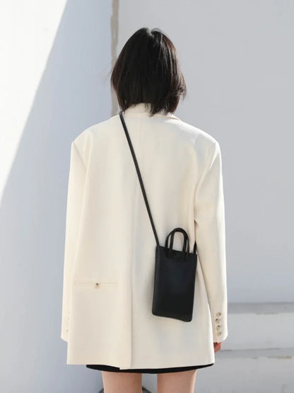 Women's Korean Casual Blazer With Elegant Long Sleeve Office Fashion Style