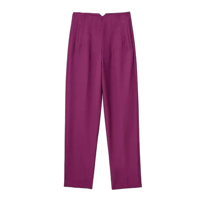 Women's High Waist Formal Pants With Elegant Office Fashion Style Design