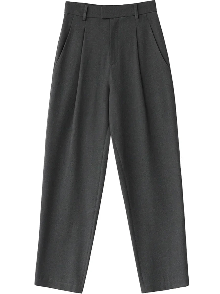 Women's Casual Wide Leg Suit Pants With Straight Office Fashion Style