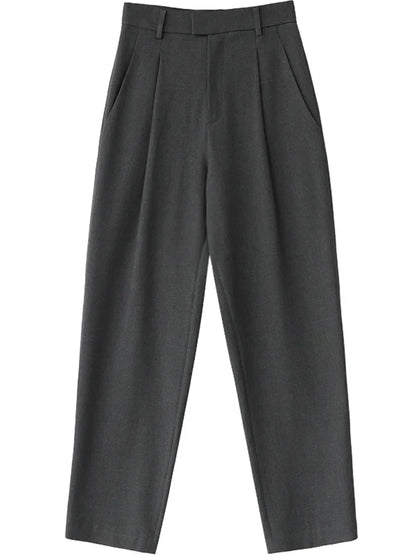 Women's Casual Wide Leg Suit Pants With Straight Office Fashion Style