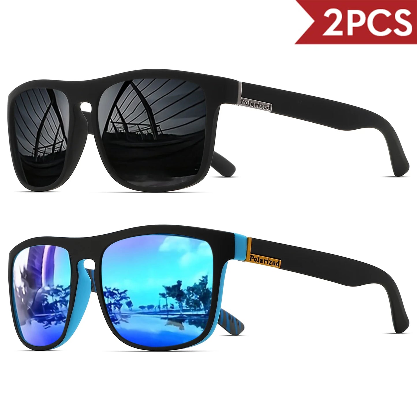 Polarized Sports Sunglasses With UV400 Lightweight Frame For Outdoor Activities