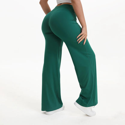 SoftMotion Straight Leg Yoga Pants With Mid Waist Comfortable Sportswear Design