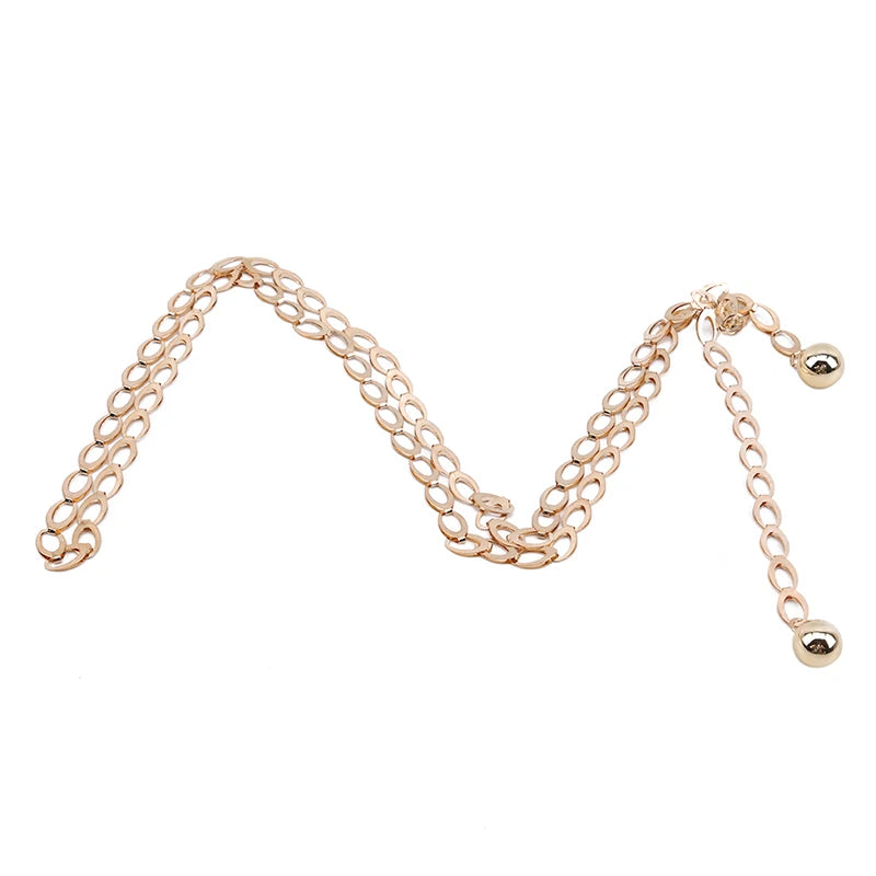 Women's Gold Waist Chain Belt With Elegant Party Fashion Style Design