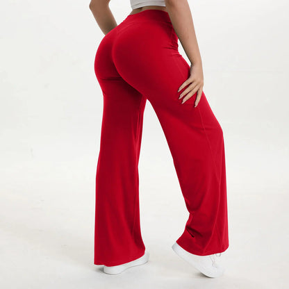 SoftMotion Straight Leg Yoga Pants With Mid Waist Comfortable Sportswear Design