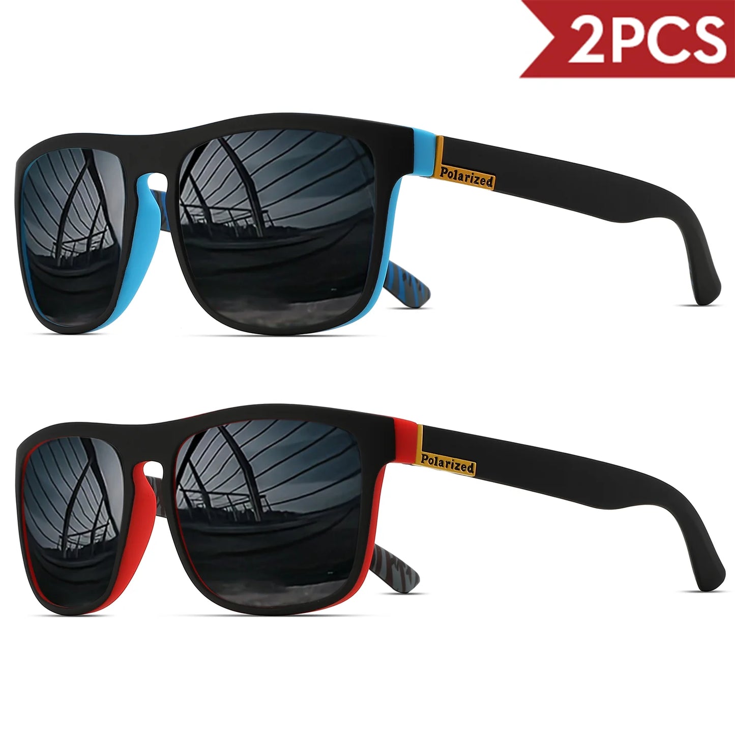 Polarized Sports Sunglasses With UV400 Lightweight Frame For Outdoor Activities