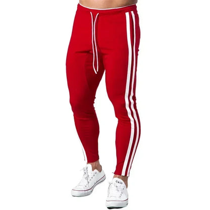 Mens Striped Jogger Sweatpants For Fitness Running