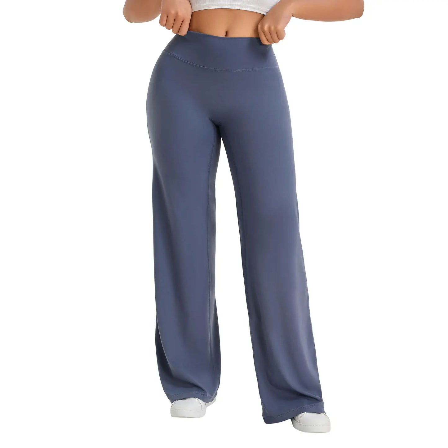SoftMotion Straight Leg Yoga Pants With Mid Waist Comfortable Sportswear Design