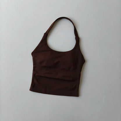 Halter Yoga Sports Vest With Shockproof Support For Fitness Training Activities