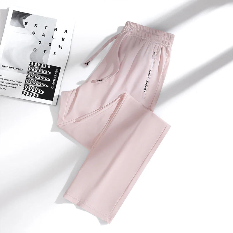 Quick Dry Breathable Ice Silk Pants For Casual Sports And Comfort