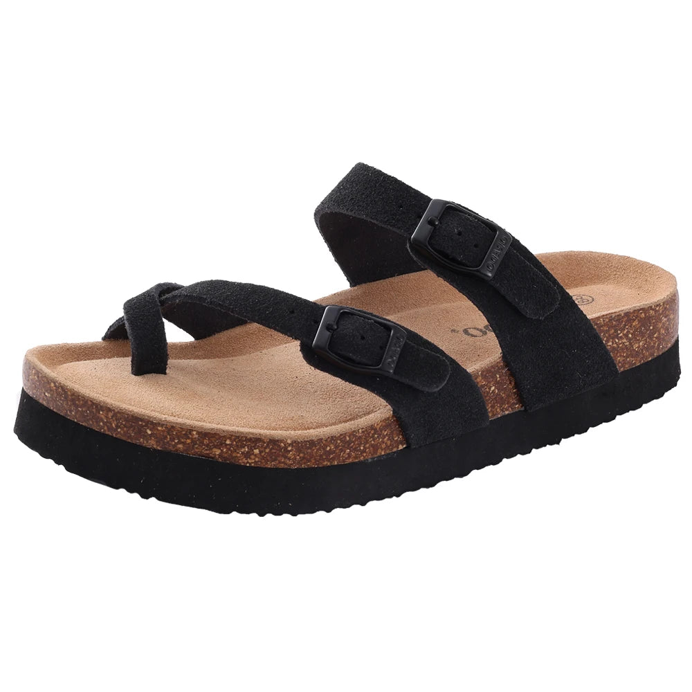Women Cork Suede Clogs With Arch Support And Antislip Outdoor Comfort