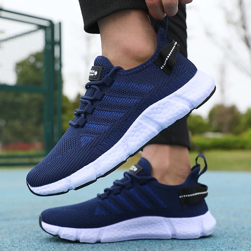 Mens Breathable Mesh Running Shoes With Soft Sole Outdoor Comfort Design