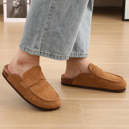 Women Cork Suede Clogs With Arch Support And Antislip Outdoor Comfort