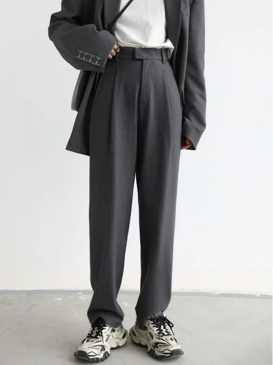 Women's Casual Wide Leg Suit Pants With Straight Office Fashion Style