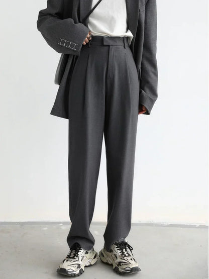 Women's Casual Wide Leg Suit Pants With Straight Office Fashion Style