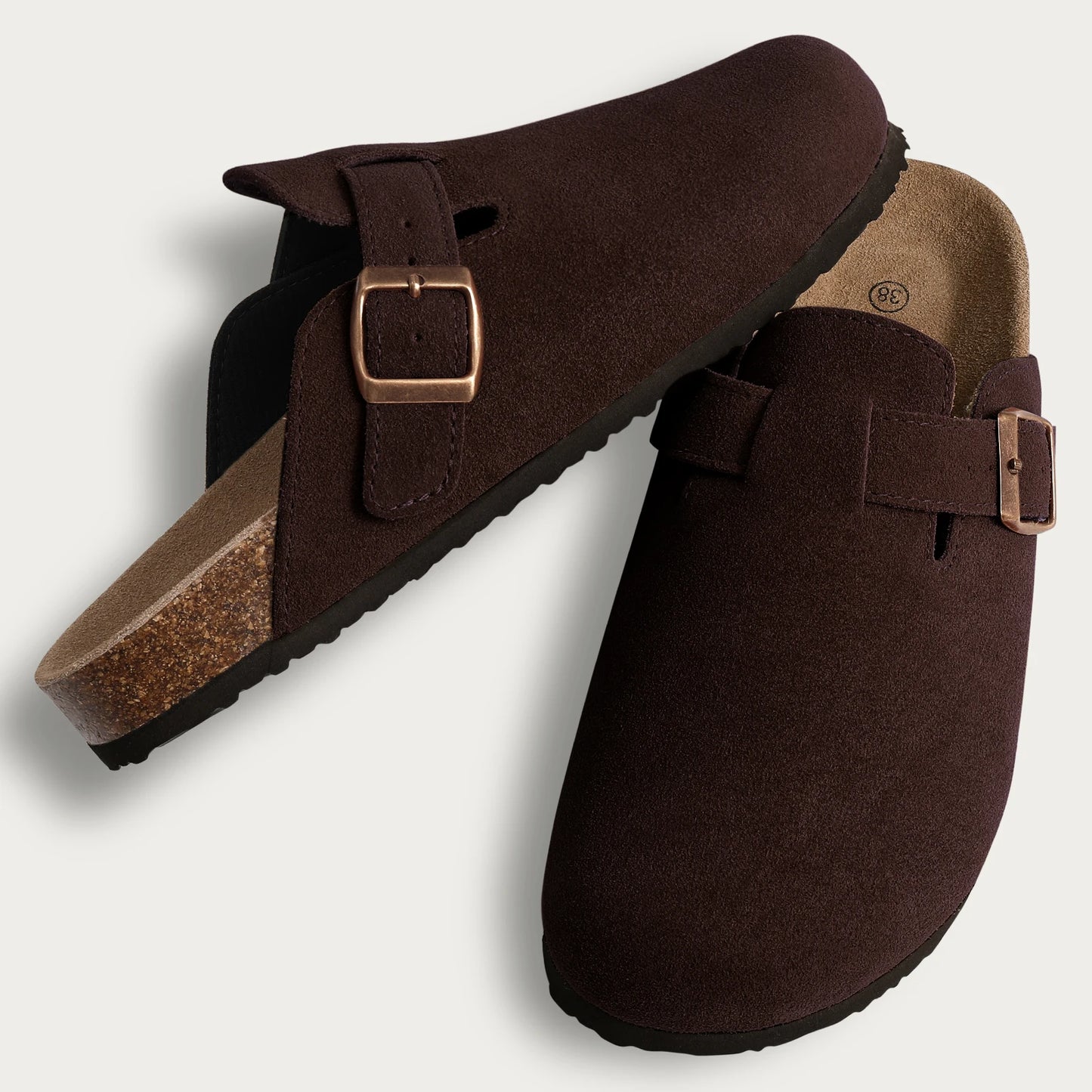 Women Cork Suede Clogs With Arch Support And Antislip Outdoor Comfort