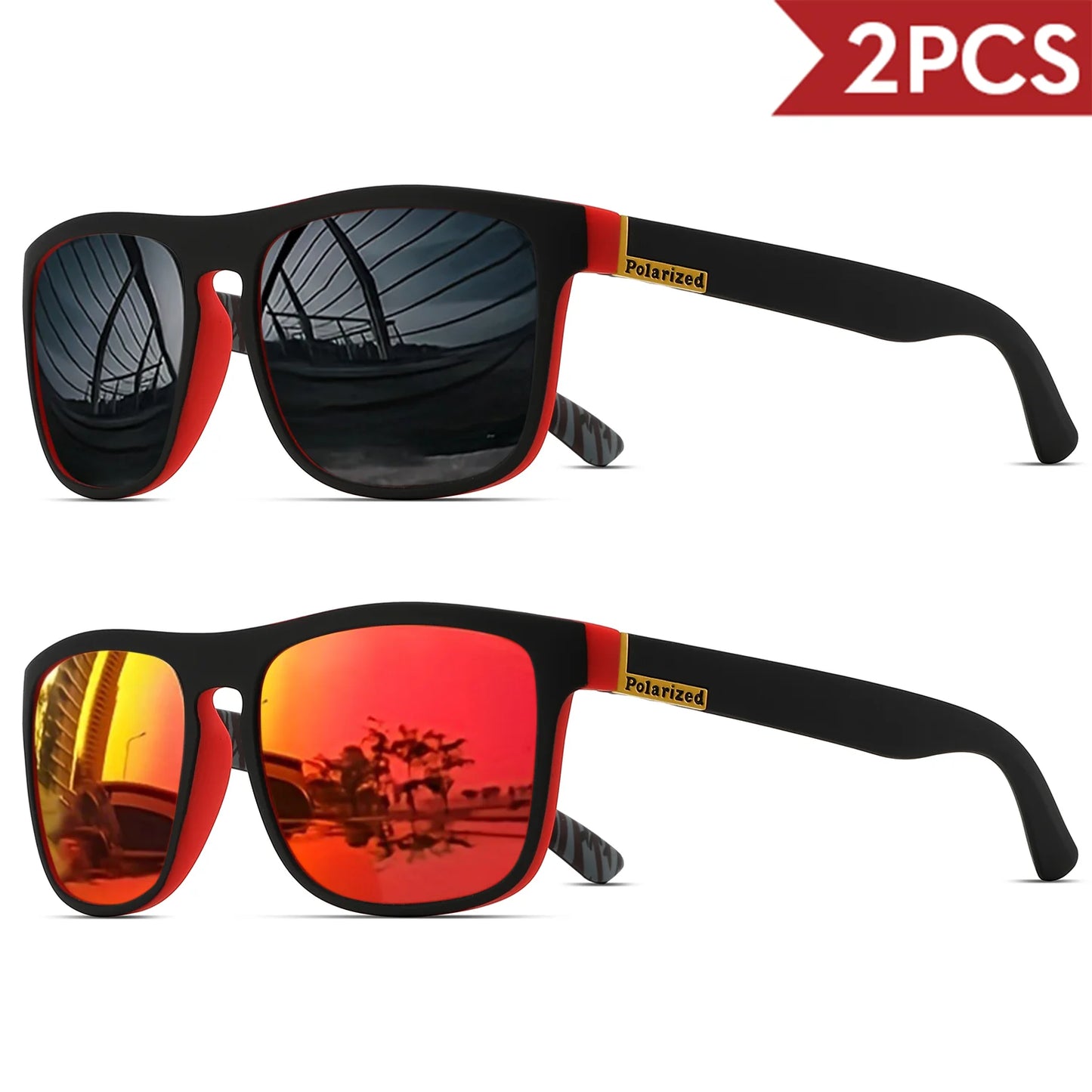 Polarized Sports Sunglasses With UV400 Lightweight Frame For Outdoor Activities