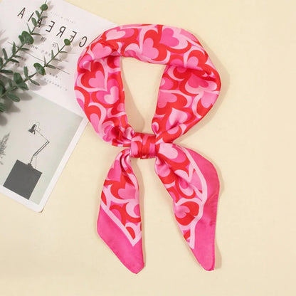 Luxury Square Silk Scarf With Satin Fashion Hijab Hairband Design Style