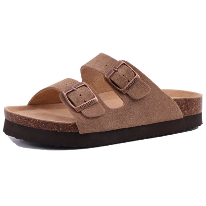 Women Cork Suede Clogs With Arch Support And Antislip Outdoor Comfort