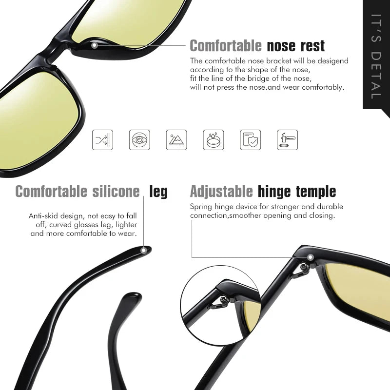 Blue Light Sunglasses With Anti Glare Urban Fashion Travel Design Features
