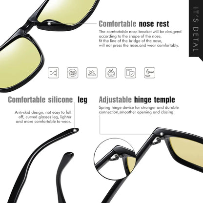 Blue Light Sunglasses With Anti Glare Urban Fashion Travel Design Features
