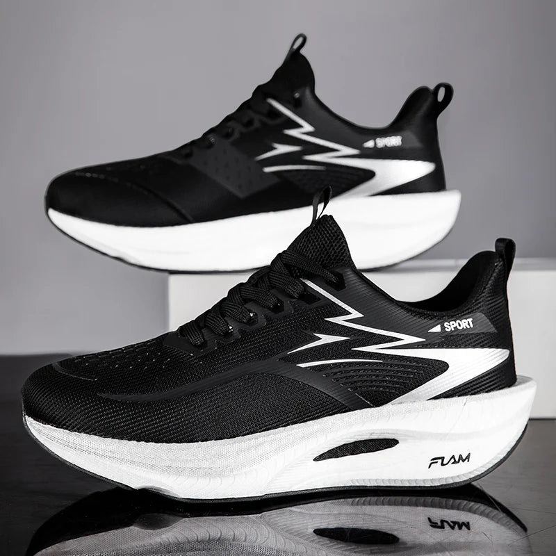 Breathable Lightweight Marathon Running Shoes With Air Cushion And Carbon Support
